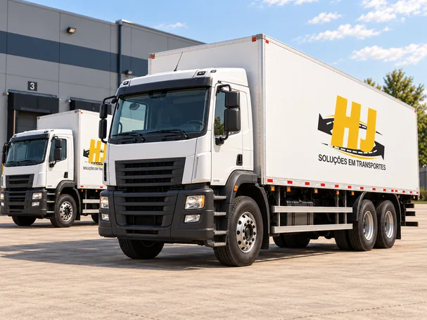 Imagem ilustrativa de caminhões toco e truck para transporte dedicado